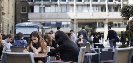 Students outside King's College London