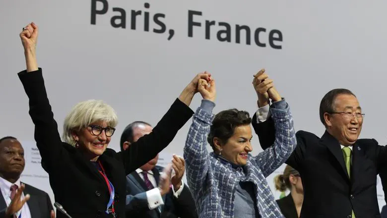 Delegates at the climate summit in Paris, 2015