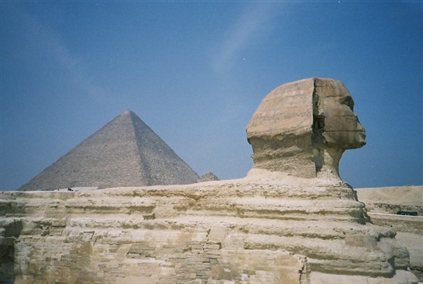 Sphynx and pyramid