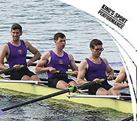 Image of Kings Sport Performance Athlete Patrick Boomer rowing for the University of London Boat Club