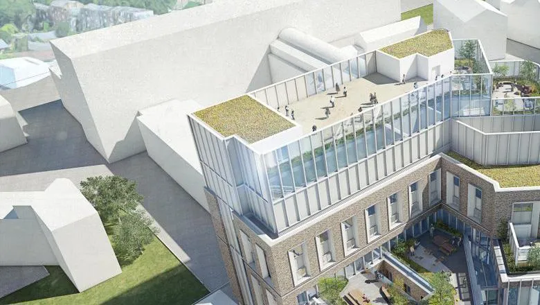 Aerial view of the proposed Pears Maudsley Centre for Children and Young People