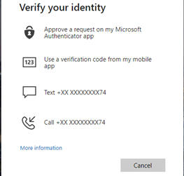 MFA Verify identity