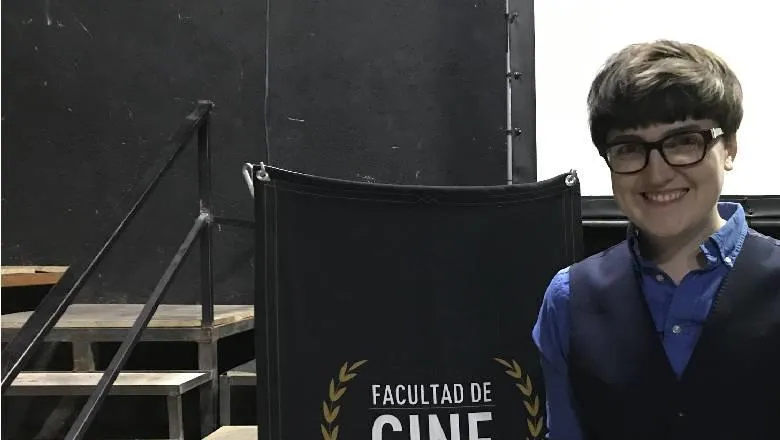 Dr Clara Bradbury-Rance at the Facultad de Cine in Mexico