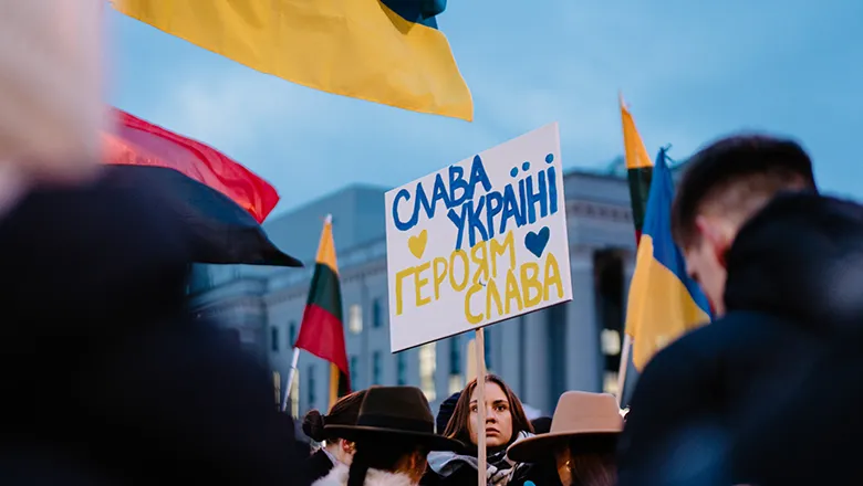 Ukraine war protest in Lithuania
