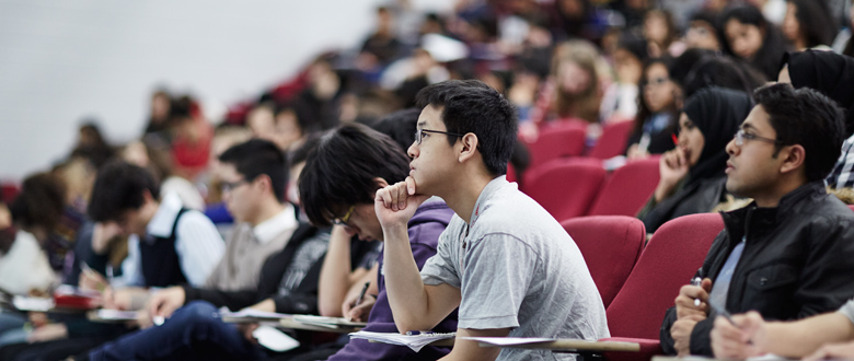 King's College London students in the Greenwood Theatre