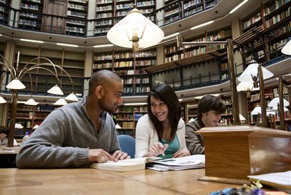 Students in the Maughan Library