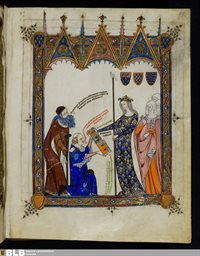 Image 2 - Marginal drawing from Jacobus de Voragine’s Legenda aurea (The Golden Legend), c. 1300. British Library, Stowe MS 49, folio 122r. Public domain.