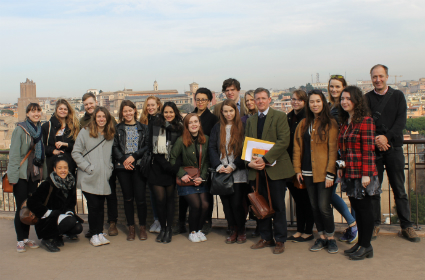 Group photo of students on Rumble Fund Trip 2015-16