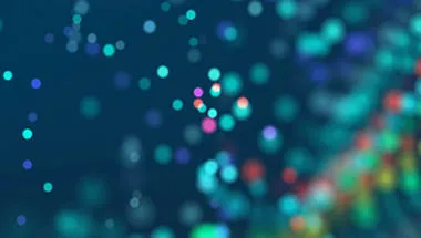 Dark blue background with optical twinkly shapes
