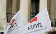 Syriza flags by Ben Folley/Flickr