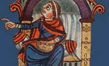 Detail of a medieval manuscript.
