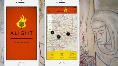 Two iPhone photos featuring the Alight logo and app