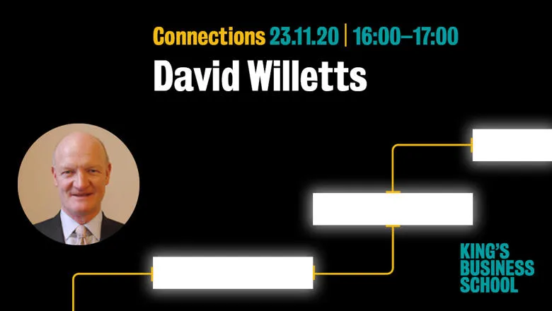 Visiting Professor, David Willetts, will be joining us on 23 November. 