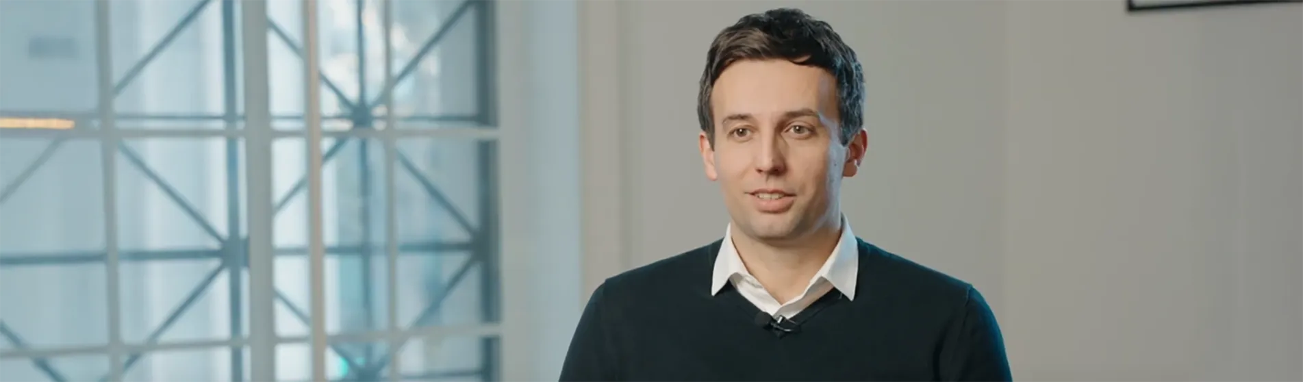 Mladen is a man with dark hair.