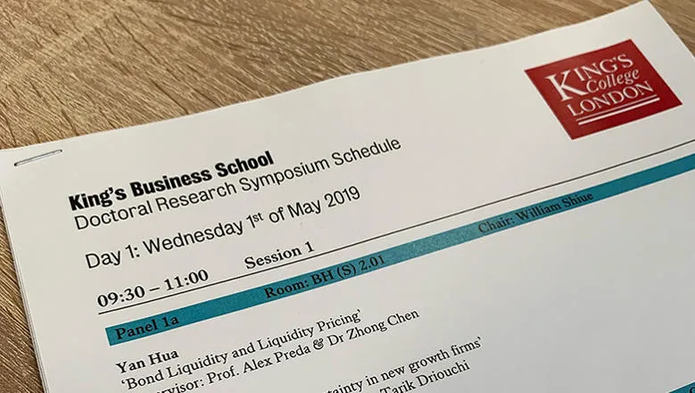PhD students will present their findings at the annual King’s Business School Doctoral Research Symposium today and tomorrow.