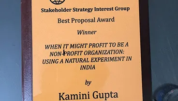 Kamini Gupta takes top prize