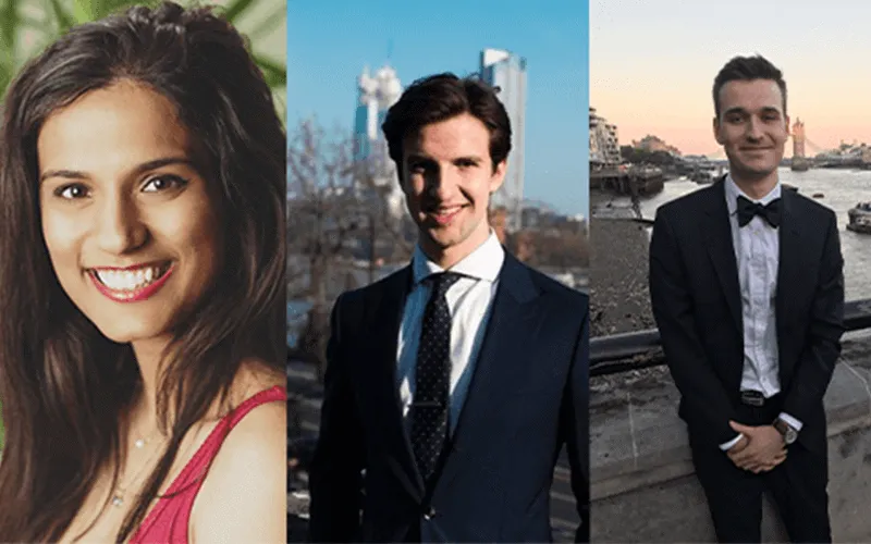 Winners pictured: Eeshita Pande, Paul Pritz and Harry Palmer