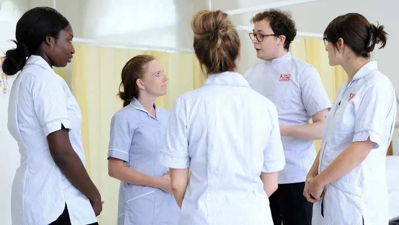 Student nurses talking