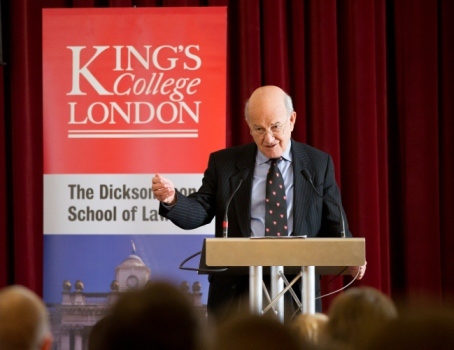 Lord Judge gives a talk to students in The Dickson Poon School of Law