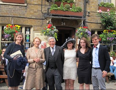 Lord and Lady Phillips with students