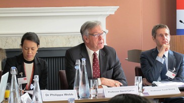 Dr Webb, Dean Professor Caron and Professor Yuval Shany