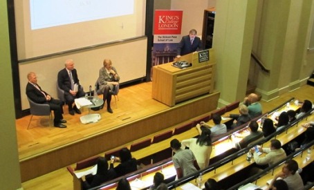 Justice Michael Kirby and Ms Sonja Biserko visit King’s College London to discuss the report of the United Nations Commission of Inquiry on human rights in the Democratic People’s Republic of Korea (DPRK). The Dickson Poon School of Law.