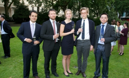Students at the Athenaeum Club for Centre of European Law dinner