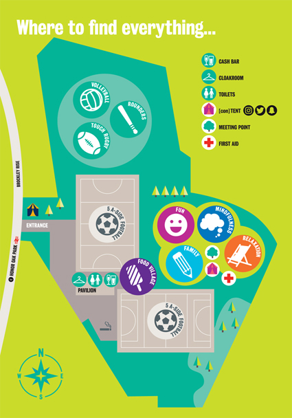 Map of the activities at Law Summer Day Out