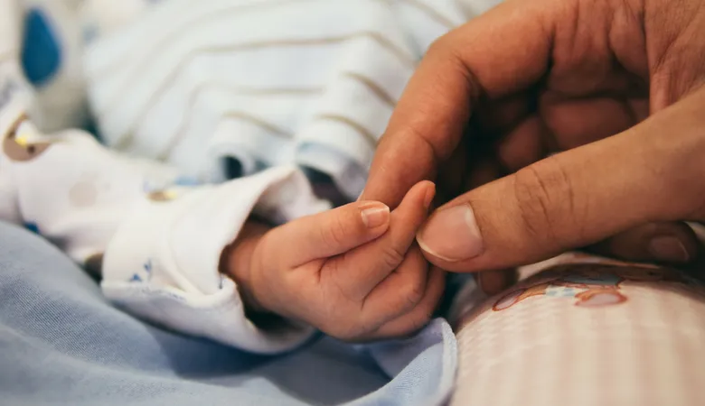 mother and child's hands