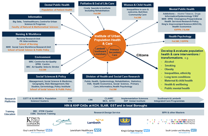 Institute of Urban Population Health and Care diagram