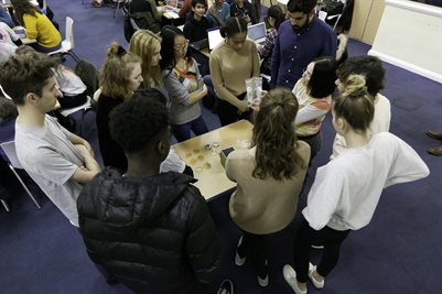 Mission Discovery, students working ideas