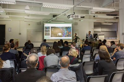 King's Staff watching presentation as part of BHF Day at King's