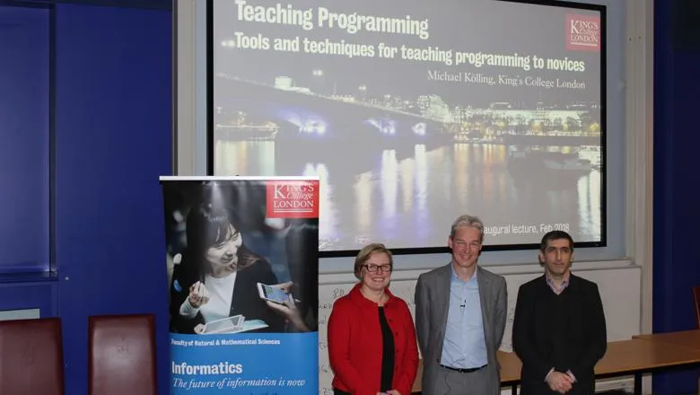 Professor Nicola Phillips, Professor Michael Kölling and Professor Michael Luck