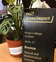 The faculty's NUS Green Impact Bronze Award