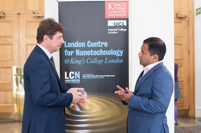 Professor Anatoly Zayats with Deputy Mayor of London for Business Rajesh Agrawal