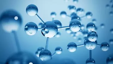chemistry molecules - blue