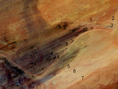 Landsat TM false colour composite of the Angamma Delta.