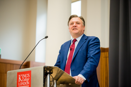 Ed Balls speaking at the Strand Group Bank of England independence event