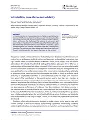 Introduction On resilience and solidarity