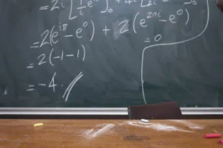 Chalk equations on a blackboard