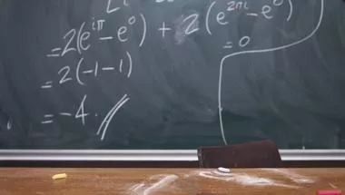 Chalk equations on a blackboard