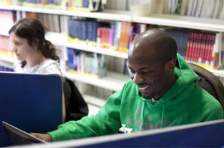 Students in library