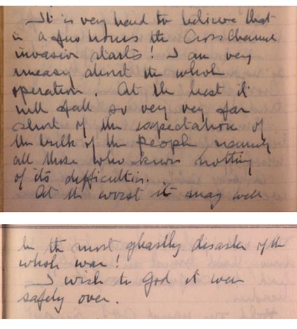 D-day extract from Alanbrooke diary 6 Jun 1944