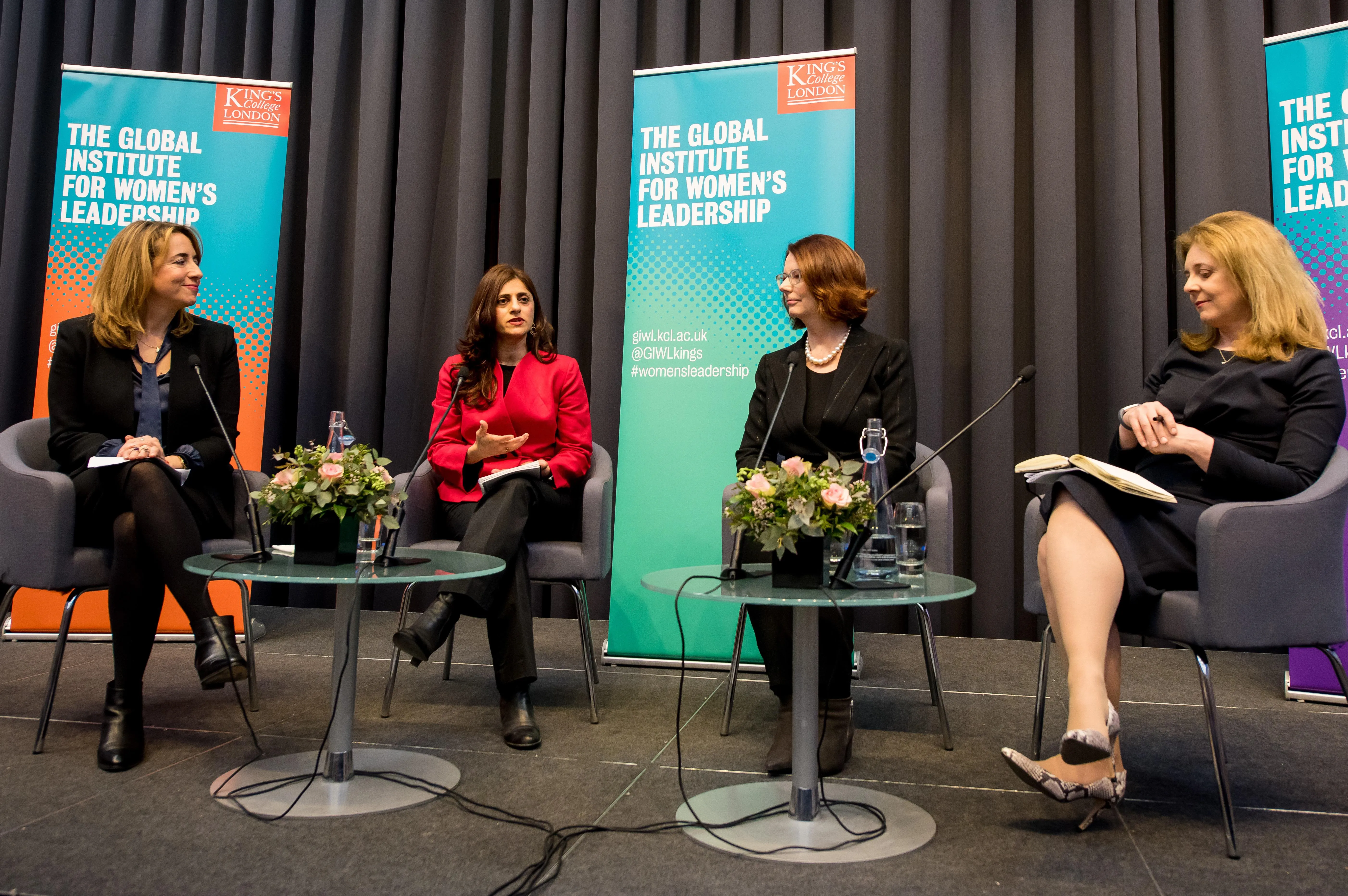 From left to right: Katharine Viner, Zamila Bunglawala, Julia Gillard and Joanna Ludlam