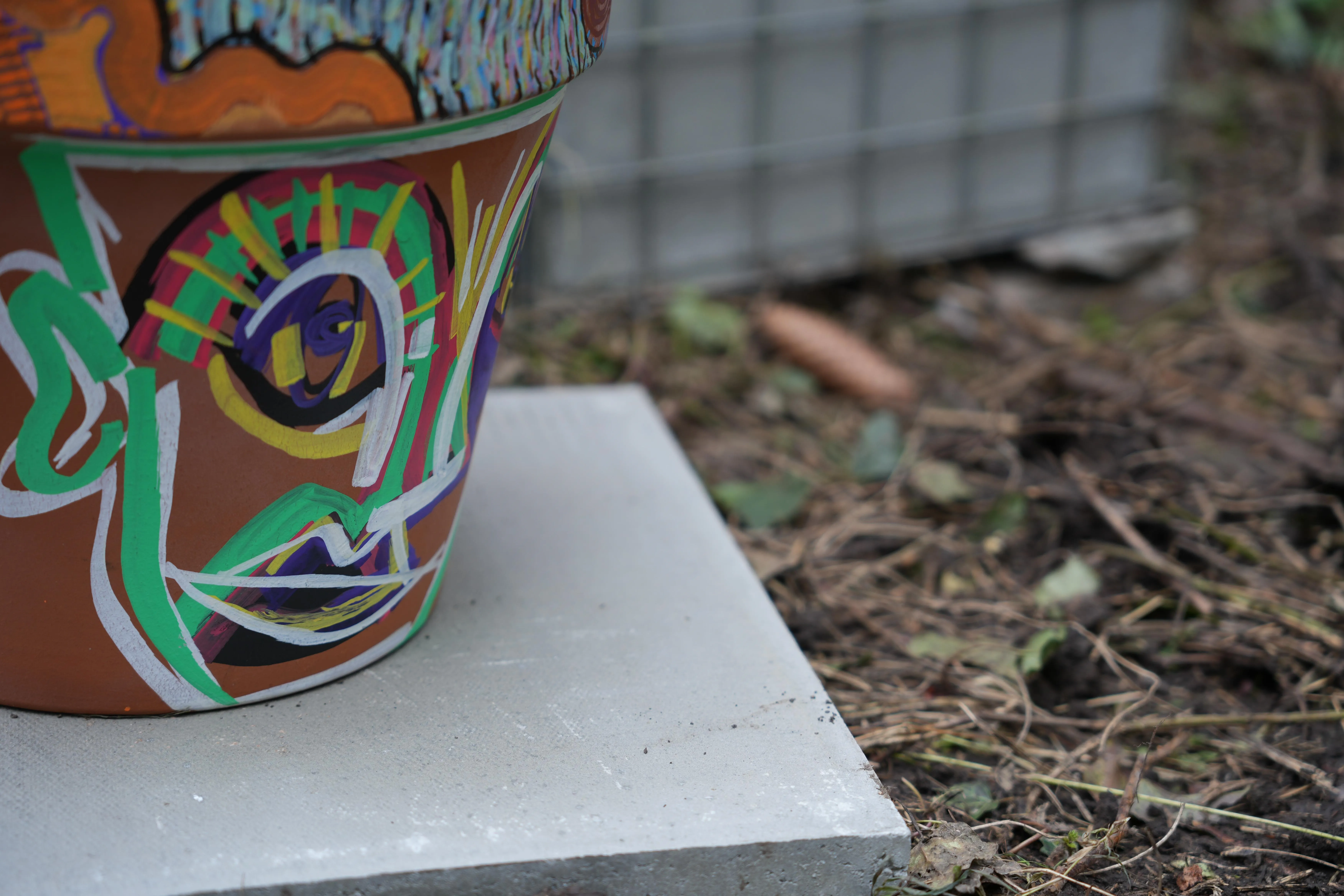 Terracotta pot made by Arts Network members