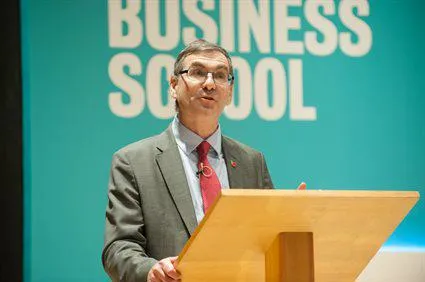Executive Dean Stephen Bach speaks at the opening launch event of King's Business School.