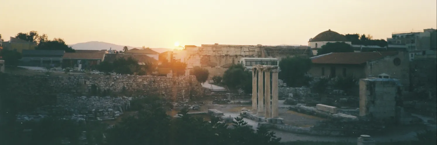 sunset in Athens