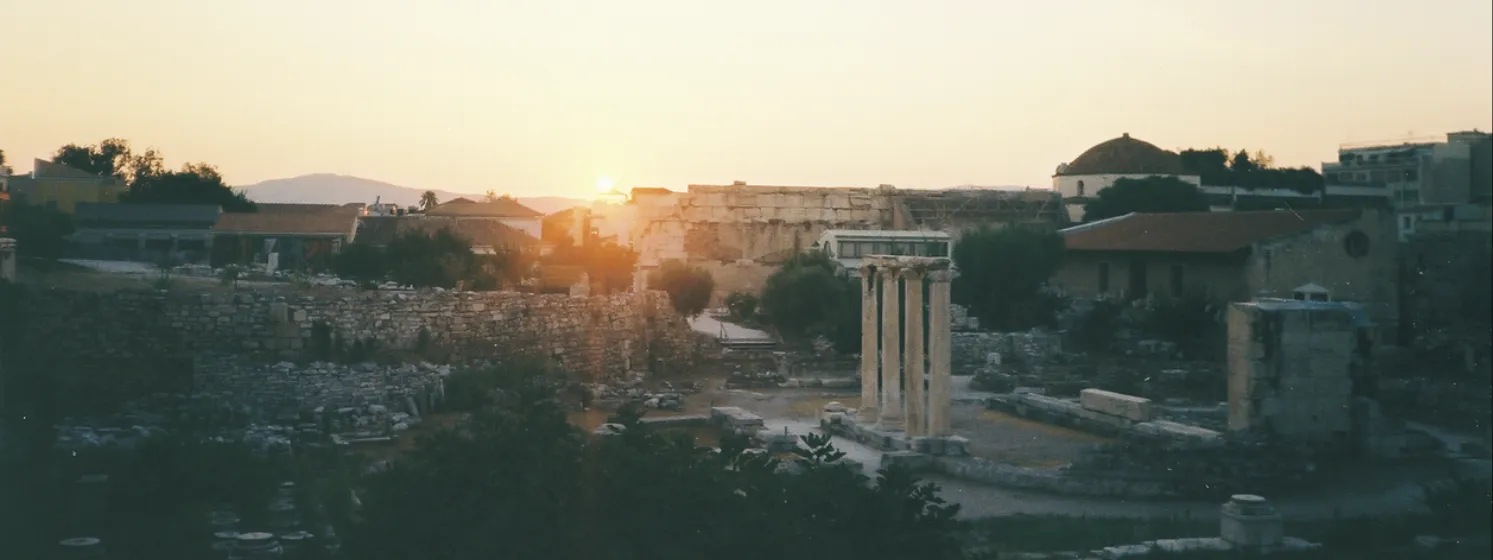 sunset in Athens