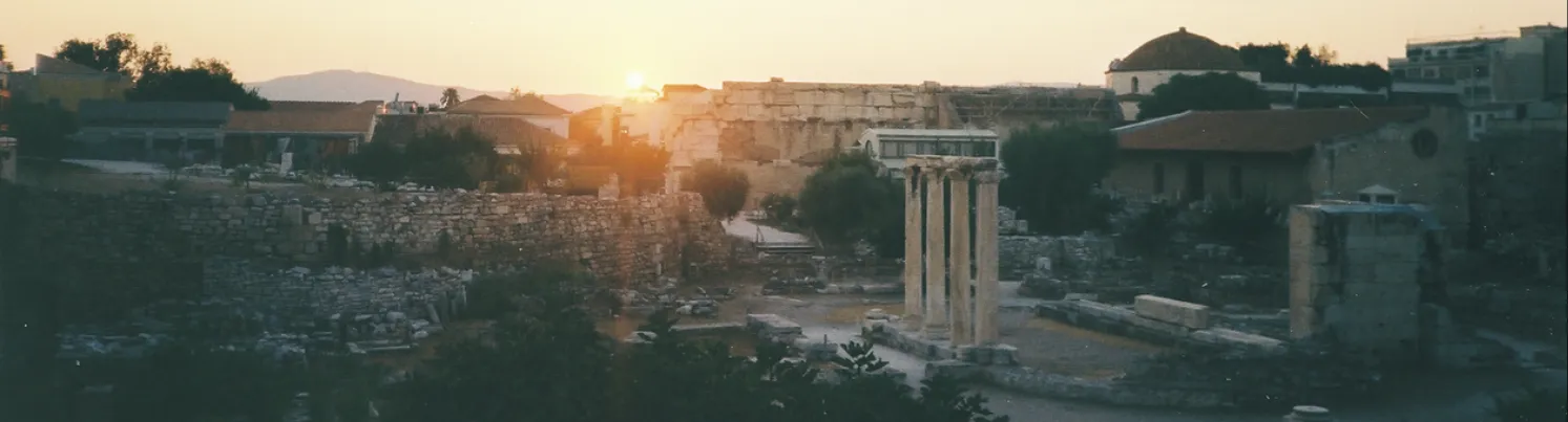 sunset in Athens