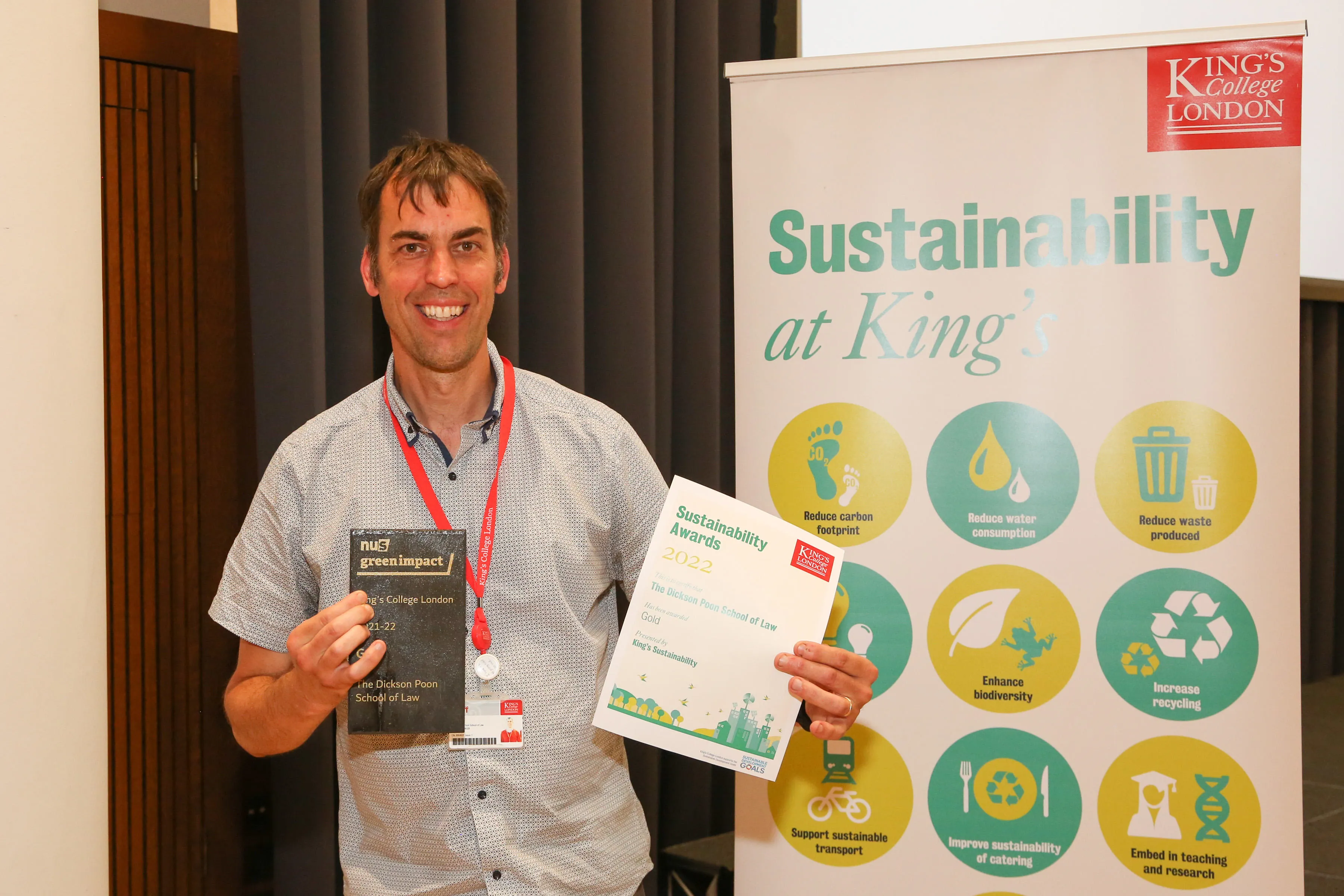 Sustainability Awards: Glyn Jones (DPSL) receiving his Special Award